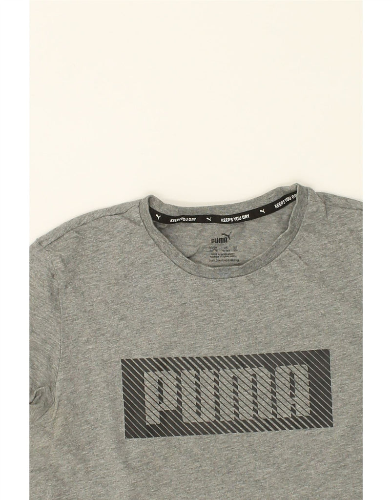 PUMA Boys Graphic T-Shirt Top 15-16 Years XL Grey Cotton | Vintage Puma | Thrift | Second-Hand Puma | Used Clothing | Messina Hembry 