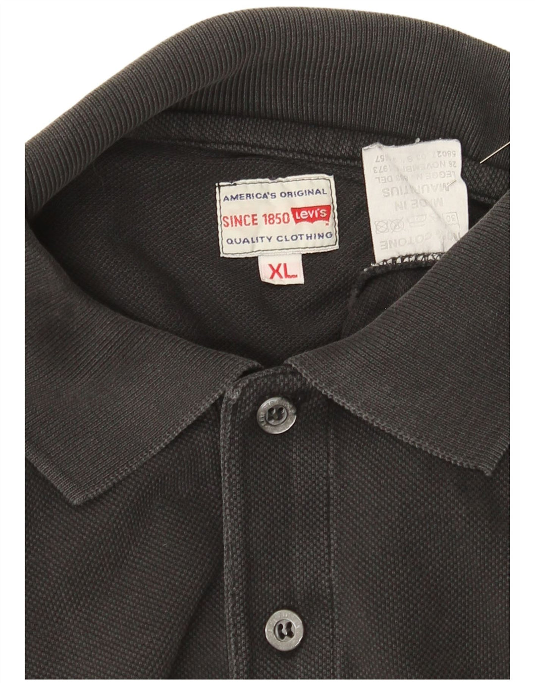 Levi's Mens Polo Shirt XL Grey Cotton