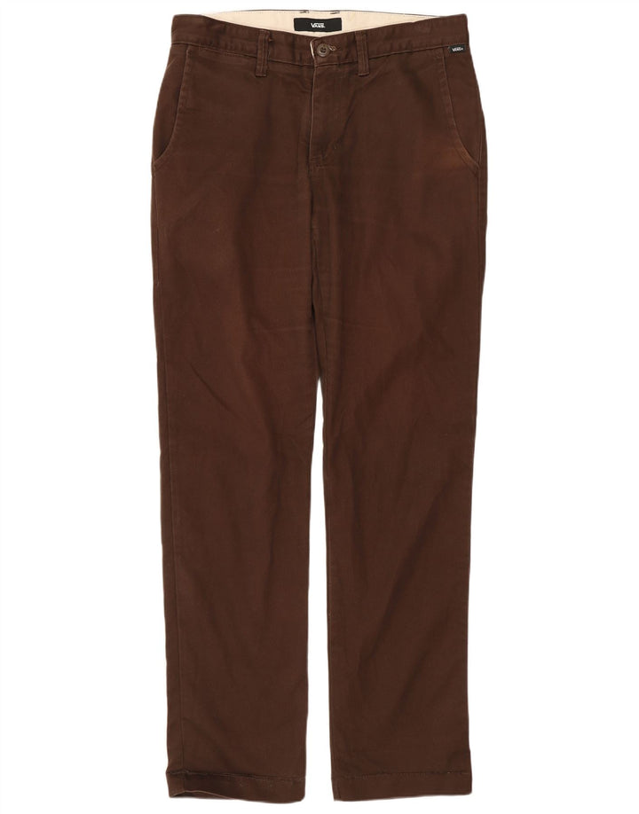 VANS Womens Straight Chino Trousers W30 L30 Brown Cotton