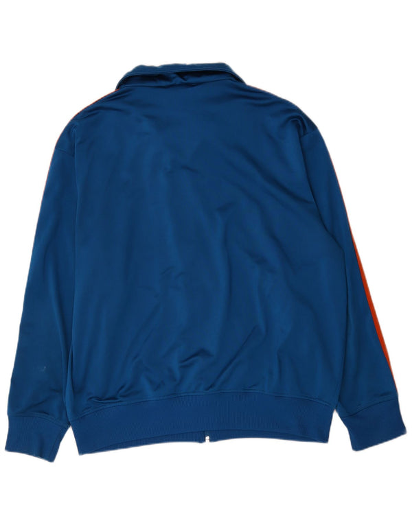 Adidas Mens Tracksuit Top Jacket Large Navy Blue Polyester