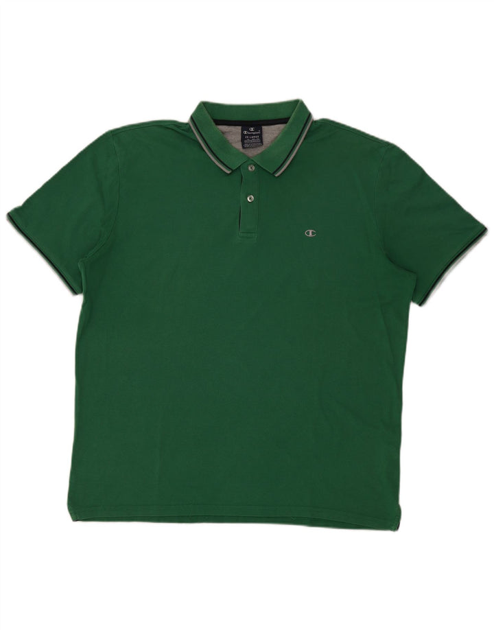 Champion Mens Polo Shirt 2XL Green Cotton