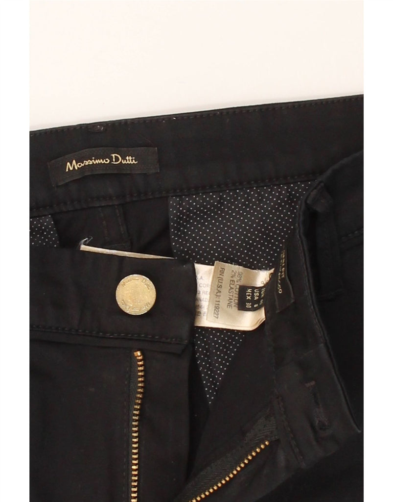 MASSIMO DUTTI Womens Straight Casual Trousers EU 40 Medium W30 L26 Black Vintage Massimo Dutti and Second-Hand Massimo Dutti from Messina Hembry 