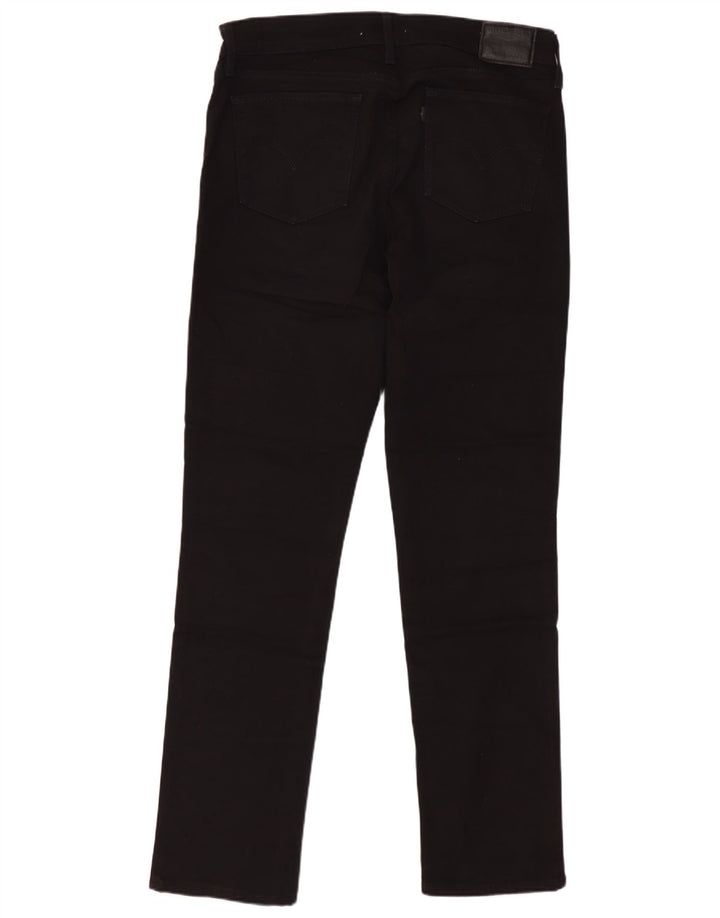 LEVI'S Womens 712 Slim Jeans W31 L29 Black Cotton