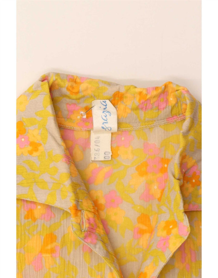 Grazia Womens Shirt Blouse IT 44 Medium Multicoloured Floral