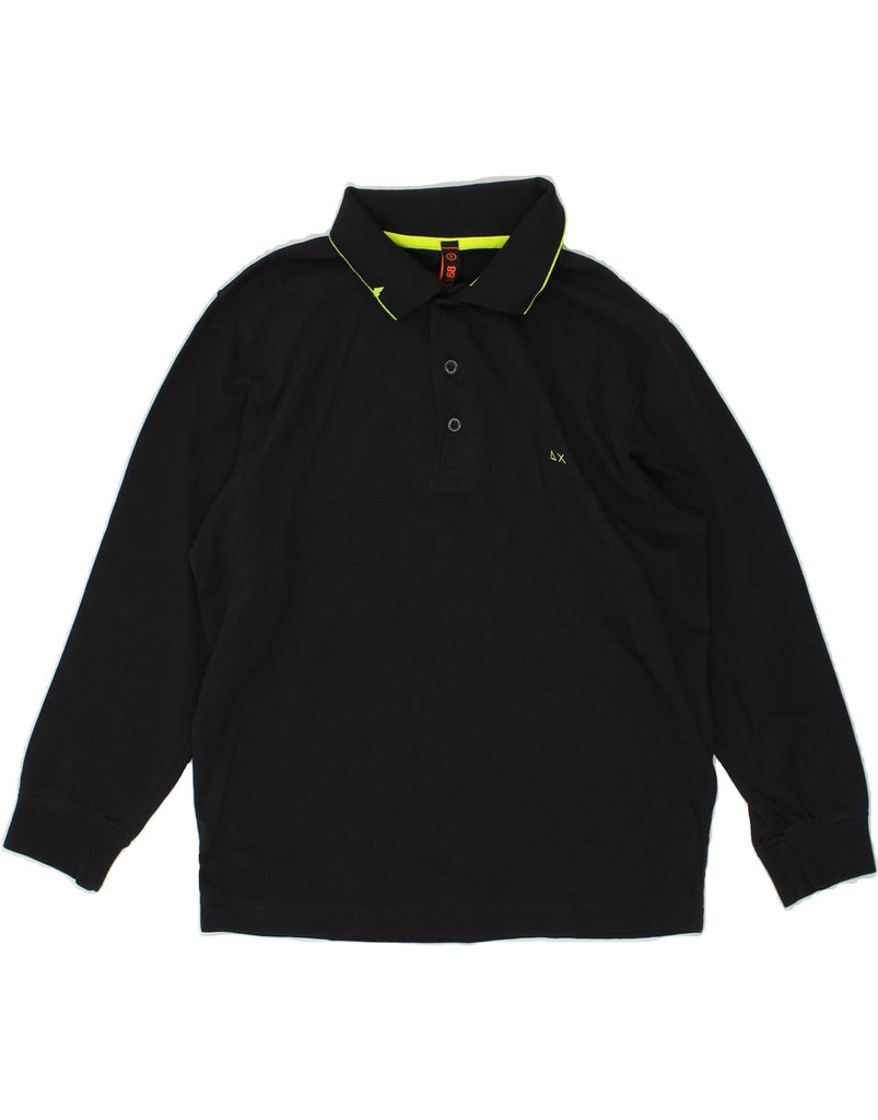 SUN68 Boys Long Sleeve Polo Shirt 8-9 Years Small Black | Vintage Sun68 | Thrift | Second-Hand Sun68 | Used Clothing | Messina Hembry 