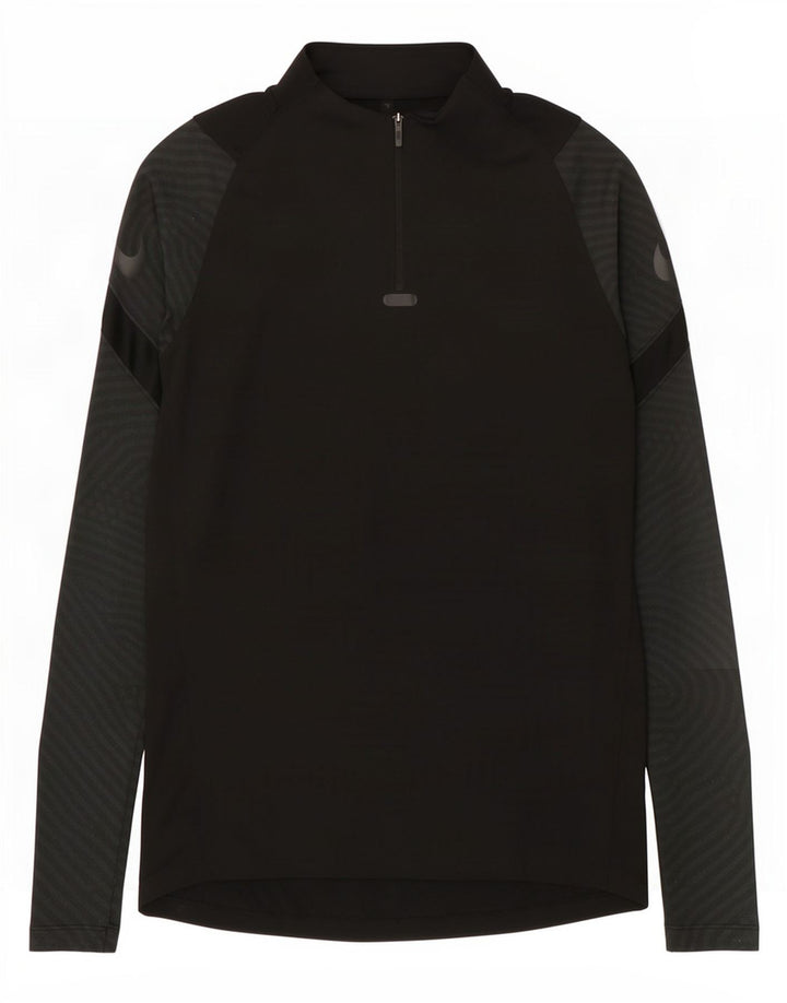 Nike Mens Dri Fit Graphic Pullover Tracksuit Top Small Black Pinstripe