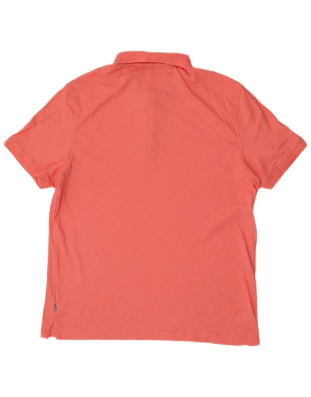 Calvin Klein Mens Polo Shirt Large Pink Cotton
