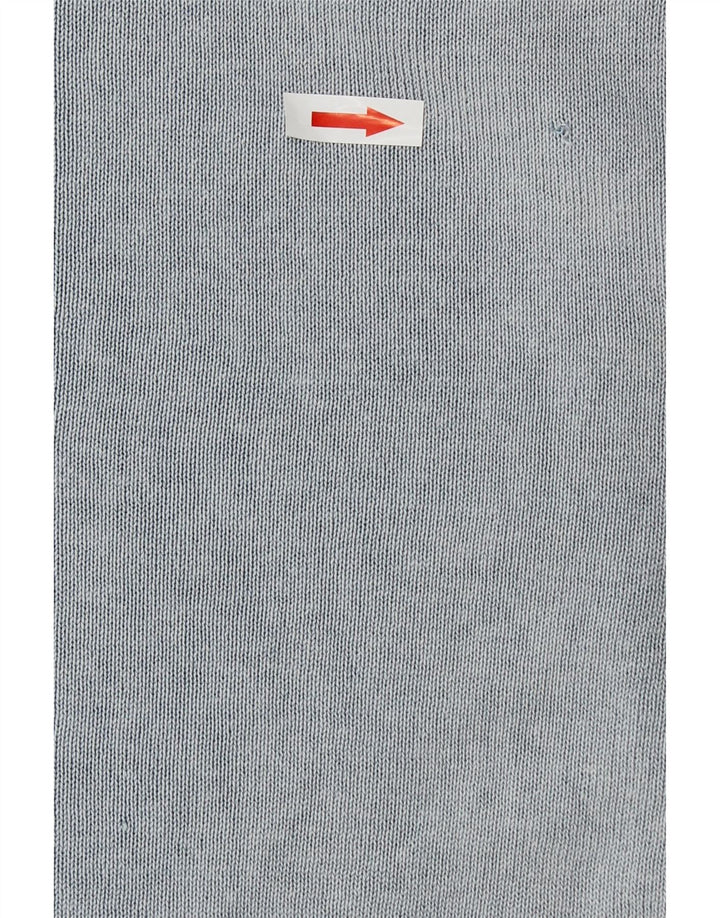 Jack & Jones Mens Boat Neck Jumper Sweater Medium Blue Cotton
