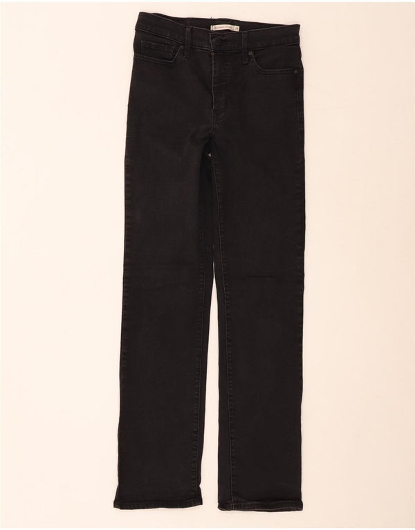 Levi's Womens 314 Shaping Straight Jeans W29 L32 Black Cotton