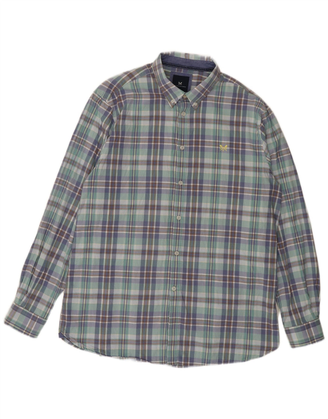 CREW CLOTHING Mens Classic Fit Shirt 2XL Multicoloured Check Cotton
