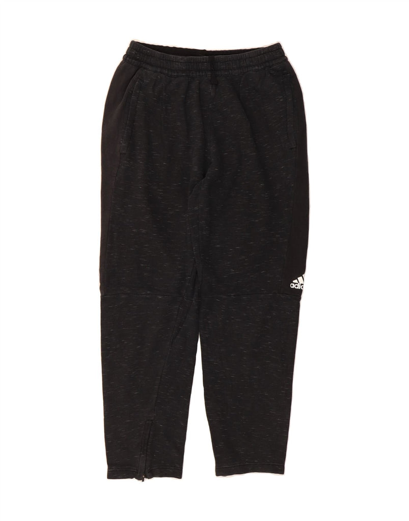 ADIDAS Mens Tracksuit Trousers Large  Black Flecked Cotton Vintage Adidas and Second-Hand Adidas from Messina Hembry 