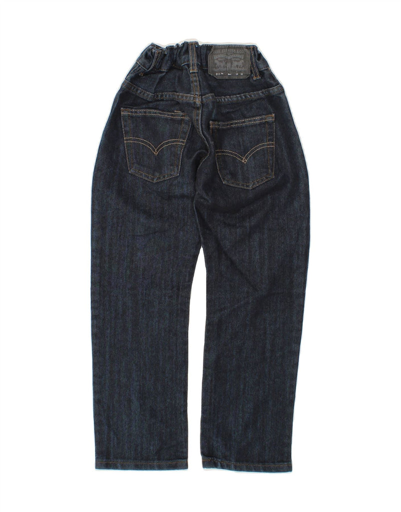 LEVI'S Boys 511 Slim Jeans 7-8 Years W24 L22 Navy Blue Cotton Vintage Levi's and Second-Hand Levi's from Messina Hembry 