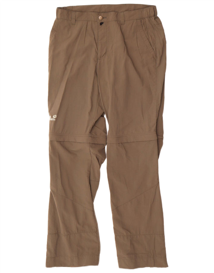 Jack Wolfskin Mens Straight Casual Trousers W36 L33 Beige Polyamide