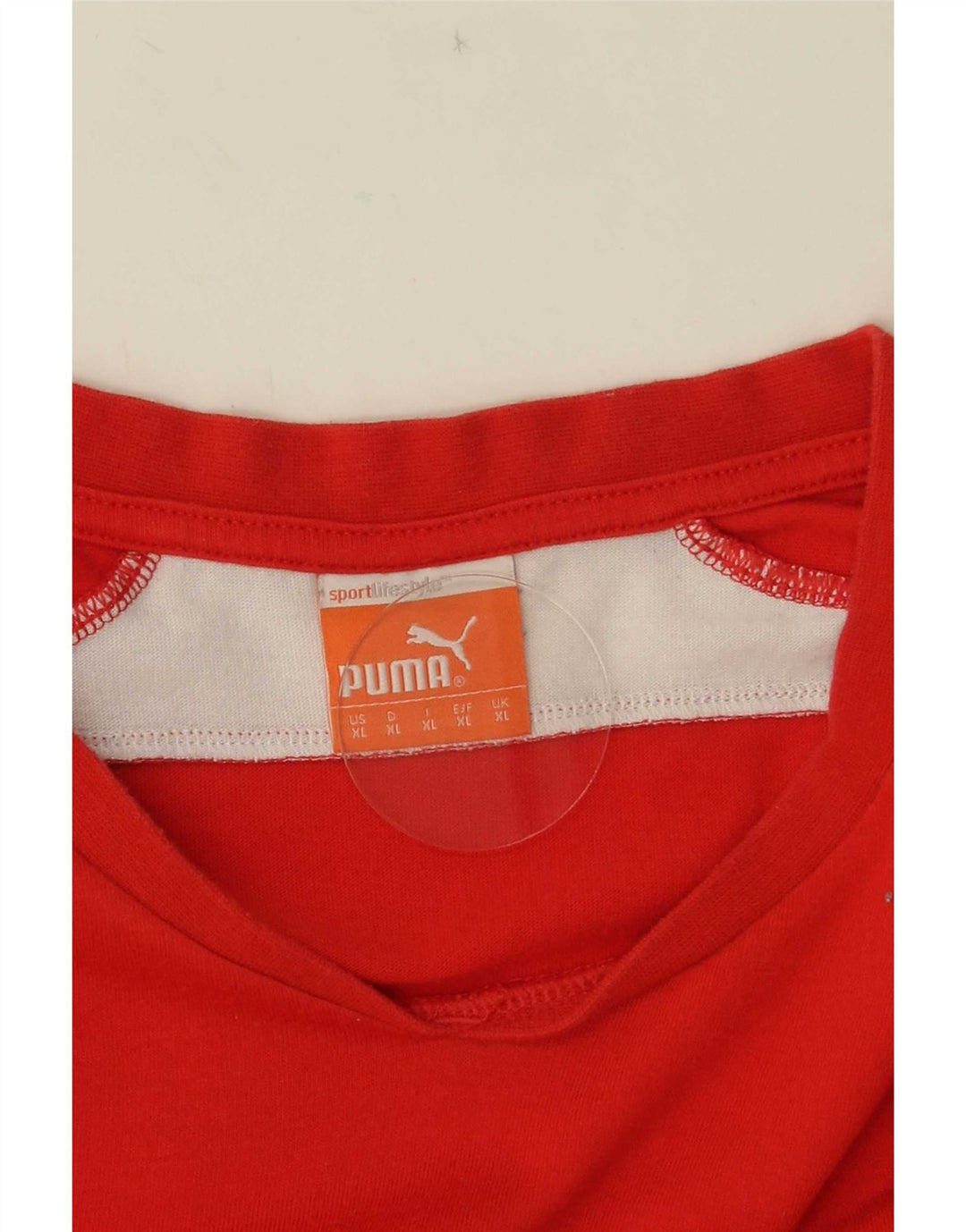 Puma Mens T-Shirt Top XL Red Colourblock