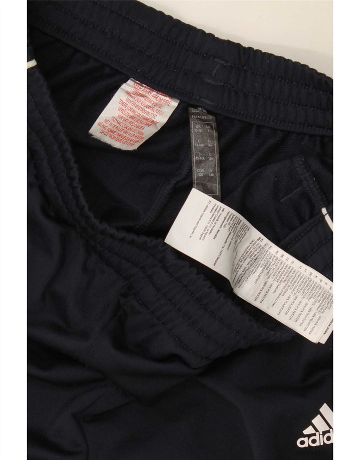 Adidas Boys Tracksuit Trousers Joggers 13-14 Years Navy Blue Polyester