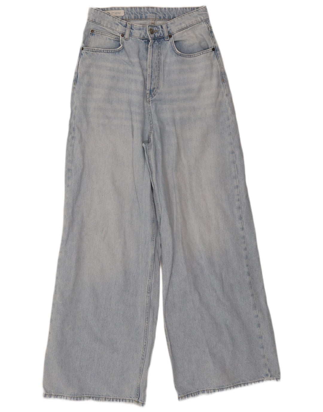 ZARA Mens Wide Leg Jeans EU 36 XS W29 L31 Blue Cotton