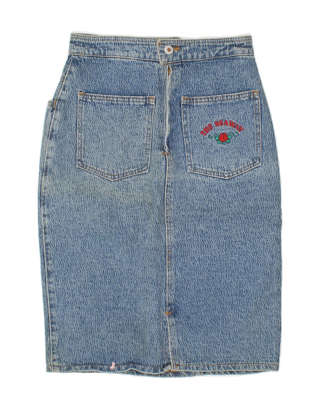 VINTAGE Womens Denim Skirt W25 XS Blue | Vintage Vintage | Thrift | Second-Hand Vintage | Used Clothing | Messina Hembry 
