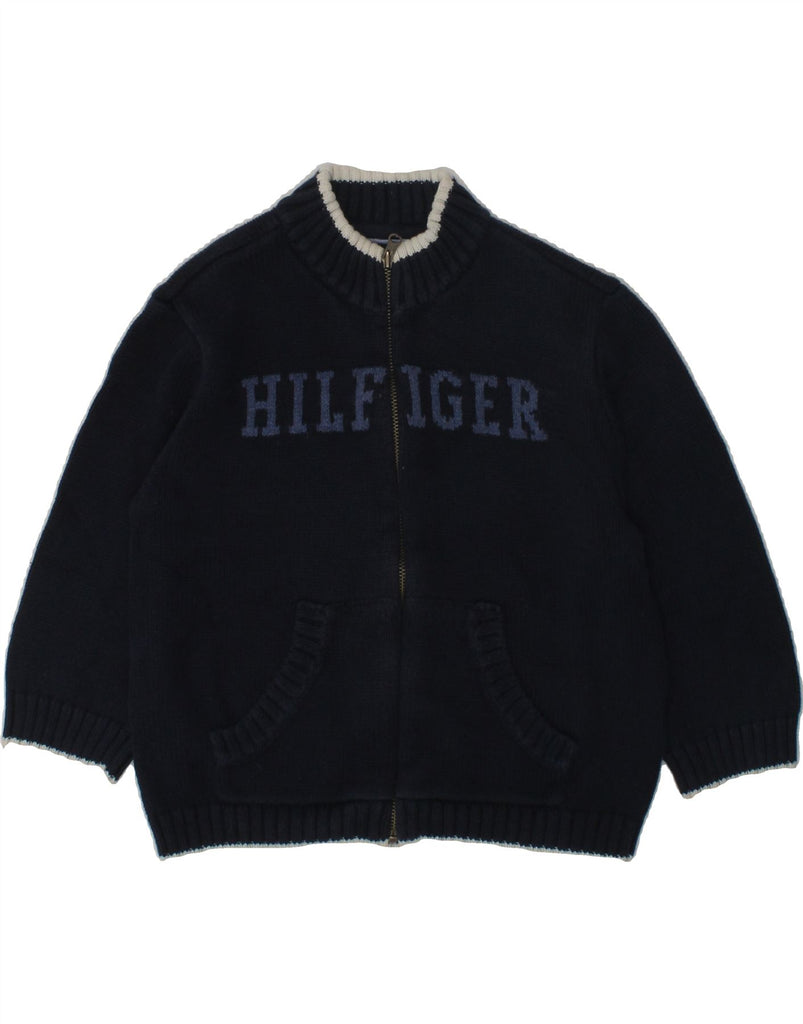 TOMMY HILFIGER Baby Boys Graphic Cardigan Sweater 18-24 Months Navy Blue | Vintage Tommy Hilfiger | Thrift | Second-Hand Tommy Hilfiger | Used Clothing | Messina Hembry 