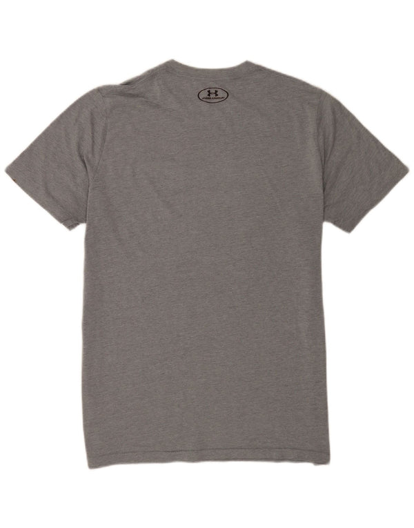 Under Armour Mens Heat Gear Graphic T-Shirt Top Medium Grey