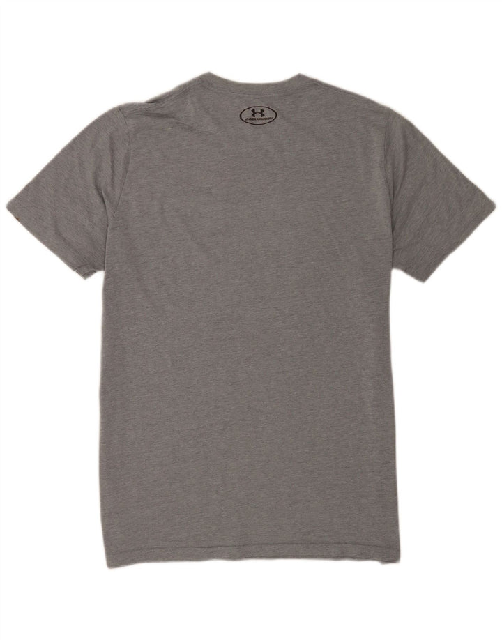 Under Armour Mens Heat Gear Graphic T-Shirt Top Medium Grey