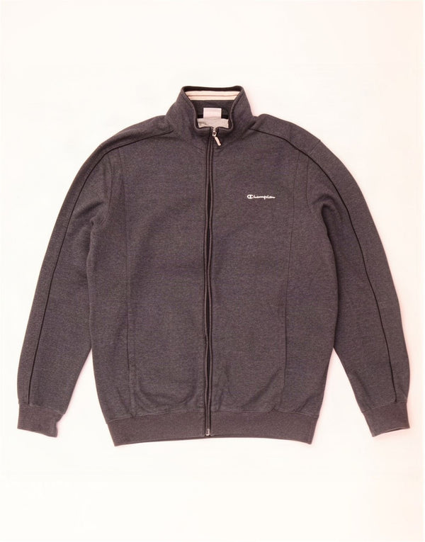 Champion Mens Tracksuit Top Jacket 3XL Grey Cotton