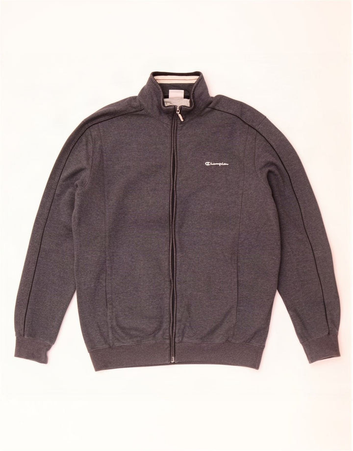 Champion Mens Tracksuit Top Jacket 3XL Grey Cotton