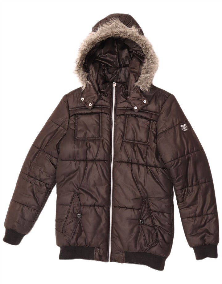 Esprit Boys Hooded Padded Jacket 15-16 Years XL Black Polyester
