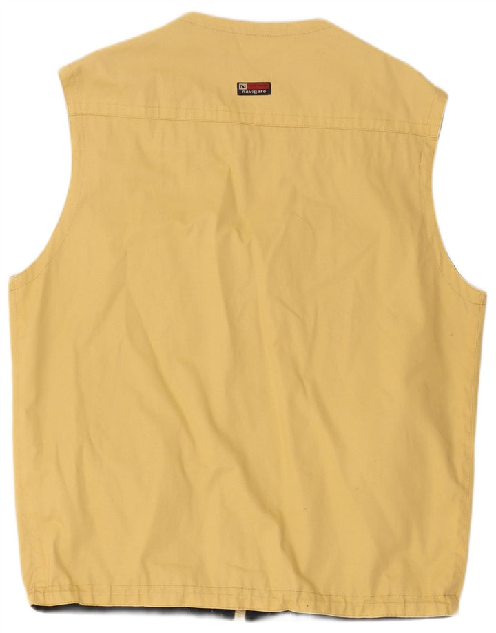Navigare Mens Utility Gilet UK 38 Medium Yellow