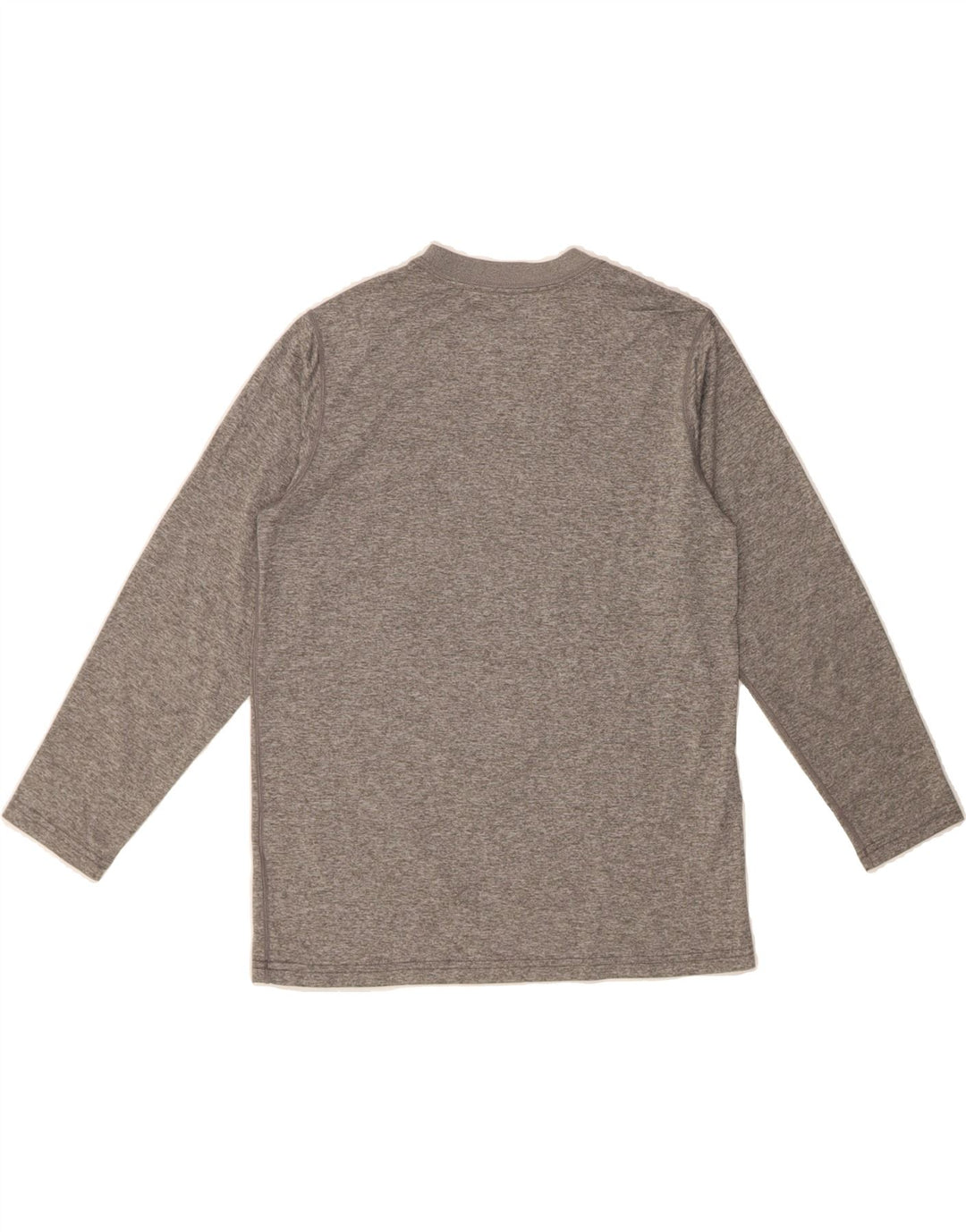 NIKE Boys Dri Fit Graphic Top Long Sleeve 10-11 Years Medium Grey Vintage Nike and Second-Hand Nike from Messina Hembry 