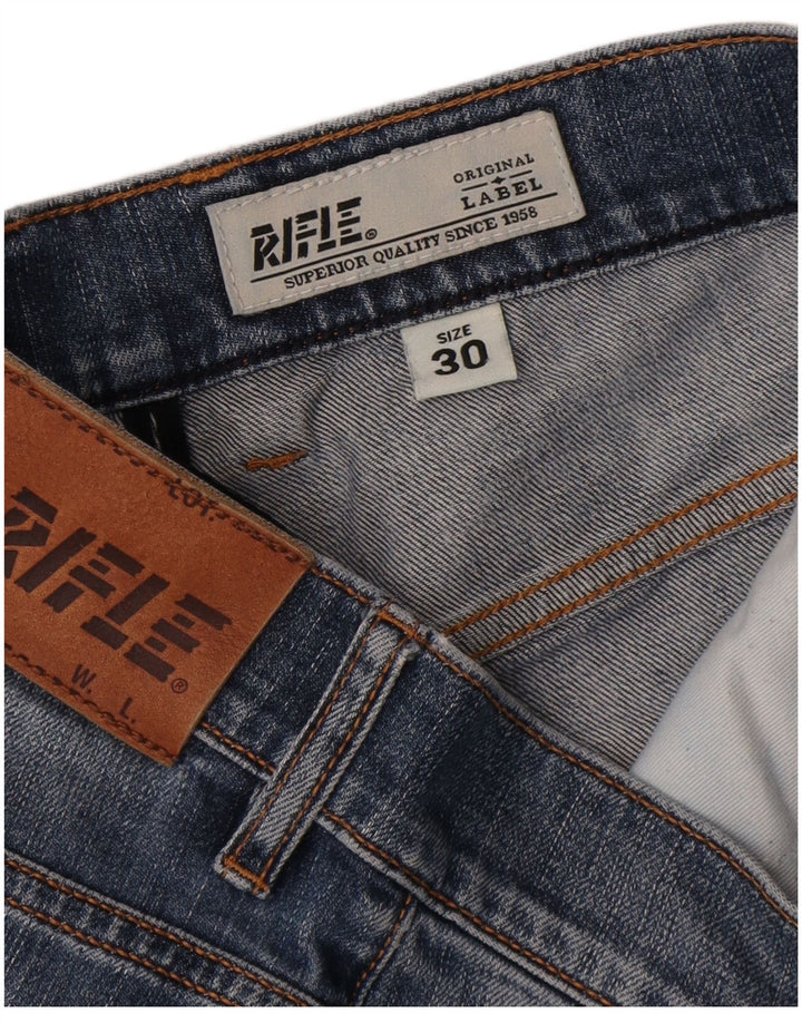 Rifle Womens Slim Jeans W30 L32 Blue Cotton