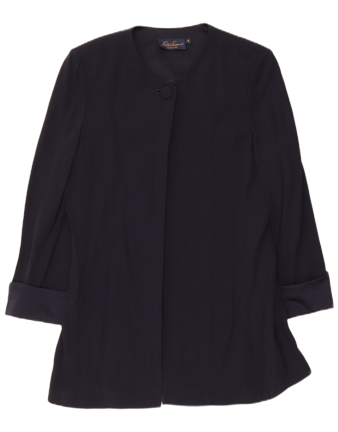 Luisa Spagnoli Womens Oversized Overcoat UK 10 Small Navy Blue Acetate