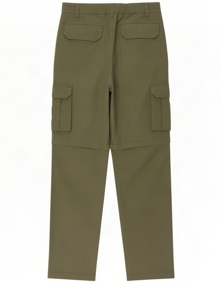 Bailo Womens Straight Cargo Trousers IT 46 Large W32 L29 Khaki Polyester