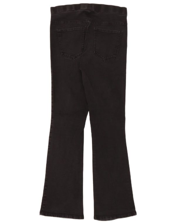 Marks & Spencer Womens Flare Slim Jegging Jeans UK 12 Medium W30 L30 Black