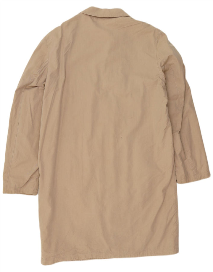 Hugo Boss Mens Overcoat UK 42 XL Beige Cotton