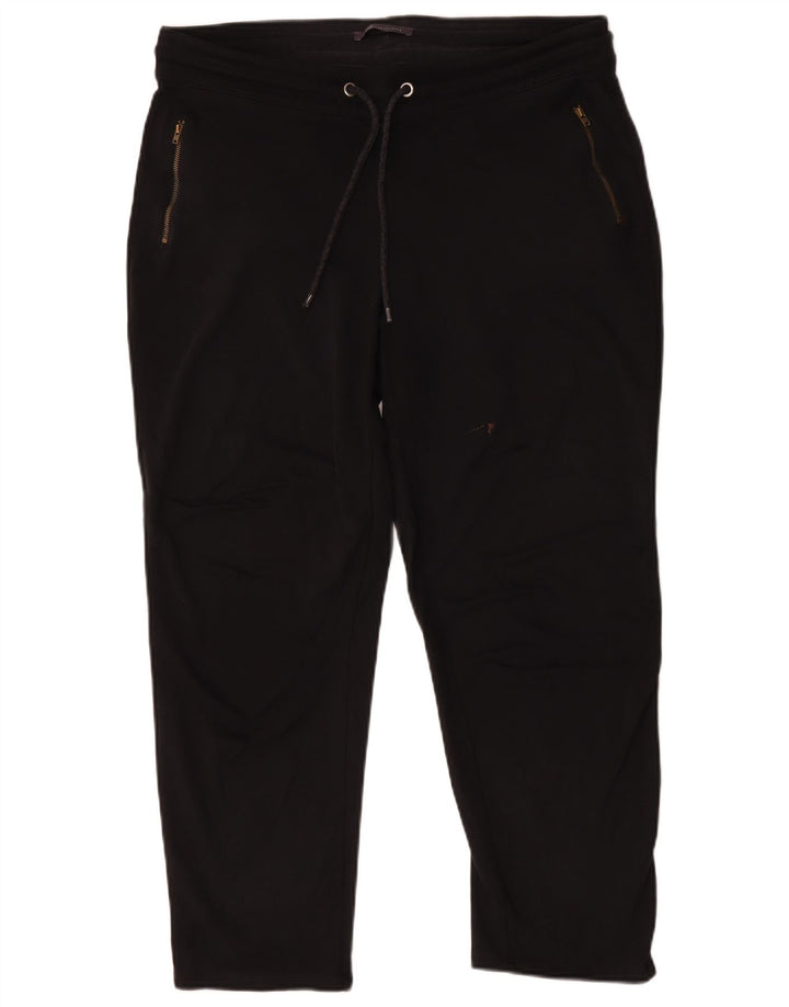 Marks & Spencer Womens Tracksuit Trousers UK 16 Large Black Viscose