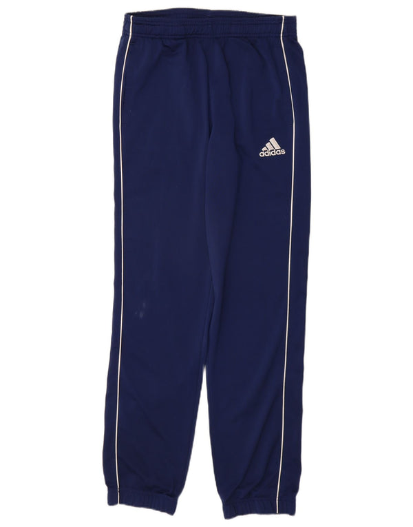Adidas Boys Tracksuit Trousers Joggers 13-14 Years  Navy Blue Polyester