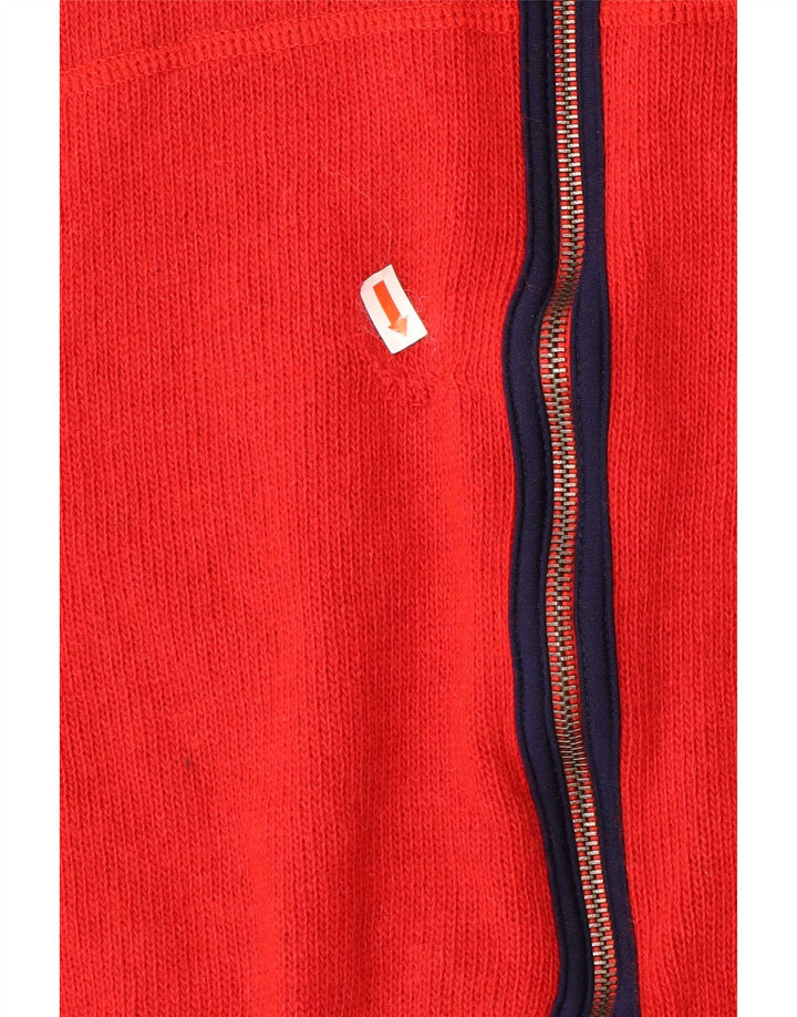 Belfe & Belfe Mens Sleeveless Cardigan Sweater Large Red
