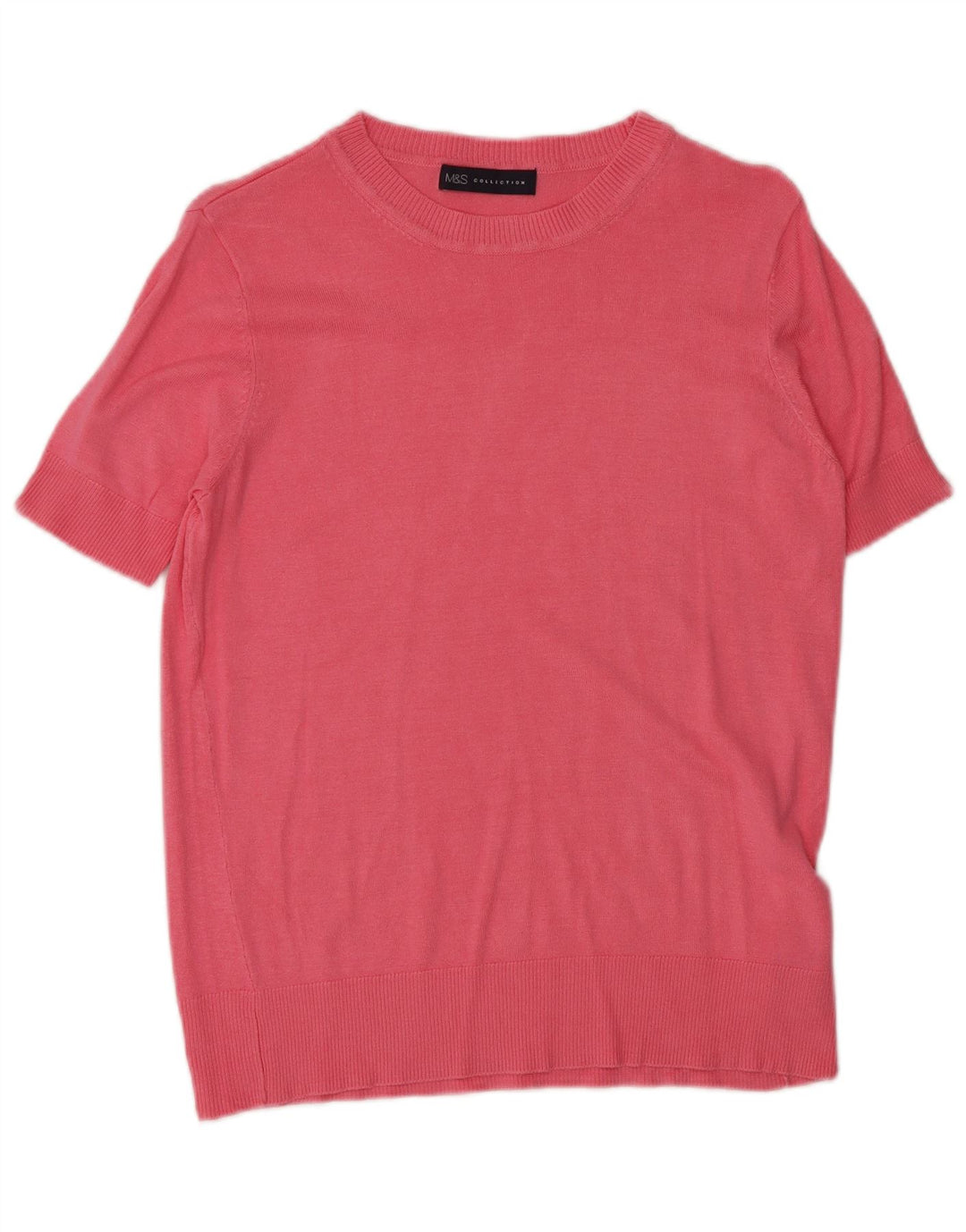 Marks & Spencer Womens Boat Neck Jumper Sweater UK 8 Small Pink