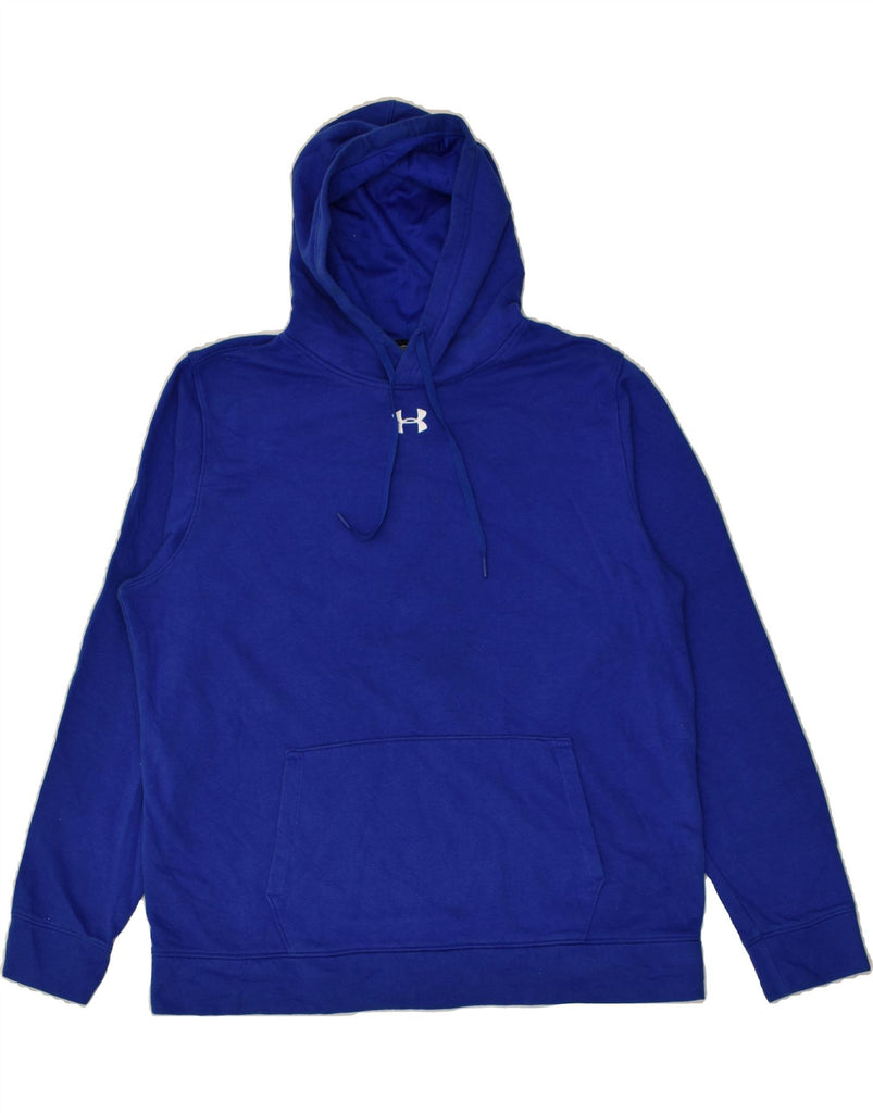 UNDER ARMOUR Mens Graphic Hoodie Jumper XL Navy Blue Polyester | Vintage Under Armour | Thrift | Second-Hand Under Armour | Used Clothing | Messina Hembry 