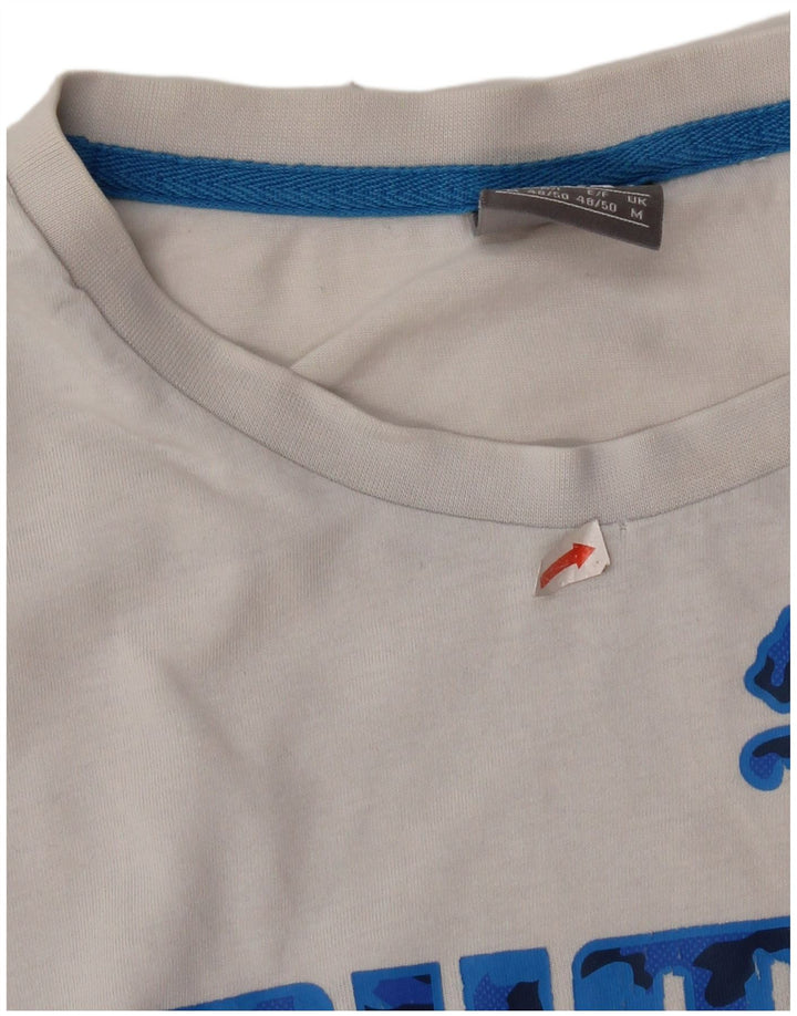 Puma Mens Graphic T-Shirt Top Medium White