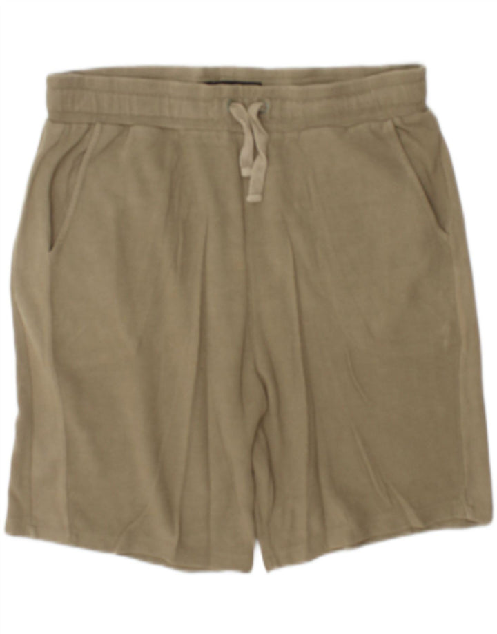 Zara Mens Casual Shorts XL W34 Khaki Cotton