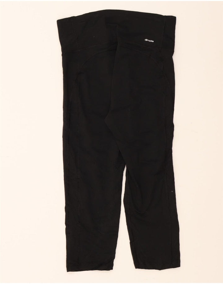 ADIDAS Womens Climalite Capri Leggings UK 12/14 Medium  Black Polyester Vintage Adidas and Second-Hand Adidas from Messina Hembry 