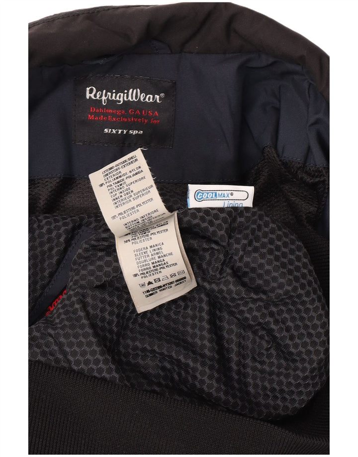 Refrigiwear Mens Bomber Jacket UK 40 Large Navy Blue Polyamide