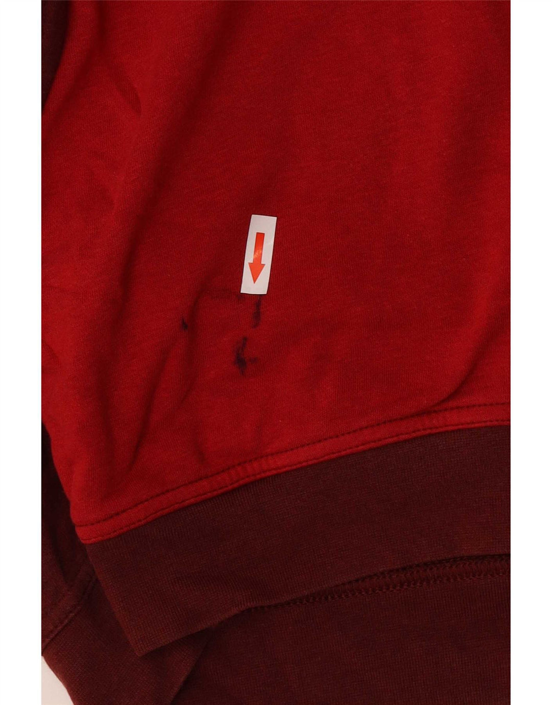 Nike Womens Graphic Sweatshirt Jumper UK 14 Medium Red Colourblock Cotton