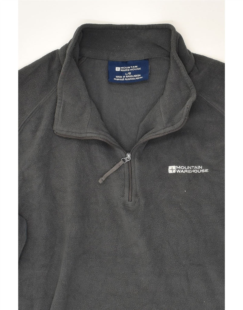 MOUNTAIN WAREHOUSE Mens Zip Neck Fleece Jumper Large Grey Polyester | Vintage Mountain Warehouse | Thrift | Second-Hand Mountain Warehouse | Used Clothing | Messina Hembry 