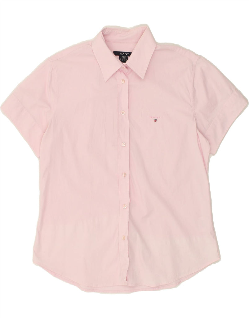 GANT Womens Slim Fit Short Sleeve Shirt UK 18 XL Pink Cotton | Vintage Gant | Thrift | Second-Hand Gant | Used Clothing | Messina Hembry 