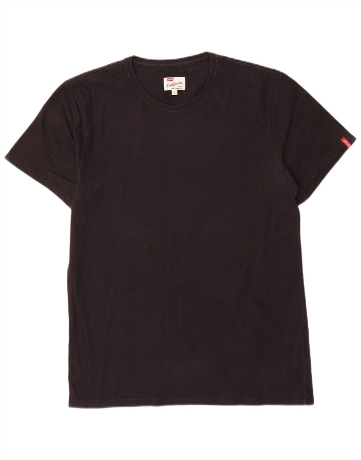Levi's Mens T-Shirt Top Large Black Cotton