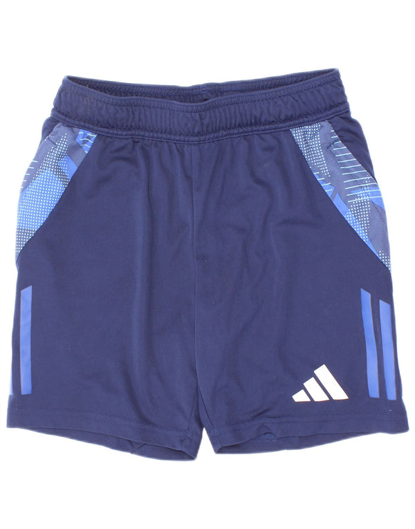 Adidas Boys Aeroready Sport Shorts 9-10 Years Navy Blue Colourblock