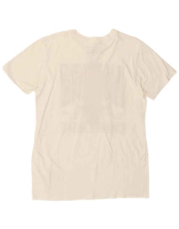 MITCHELL & NESS Mens Chicago Bulls Graphic T-Shirt Top Medium Off White