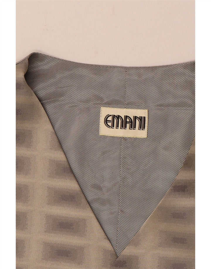 Emani Mens Waistcoat Small Grey Geometric